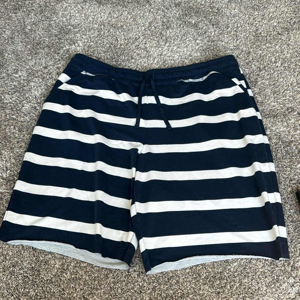 LuLaRoe Jamie Shorts – Navy & White Patterned Shorts (XL)